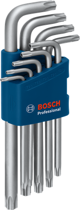 Bosch六角扳手 Torx 套裝 9 件，附 S2 鋼製扳手座。